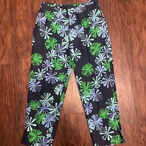 Vintage Silk Pants – Fun Print – Size 10